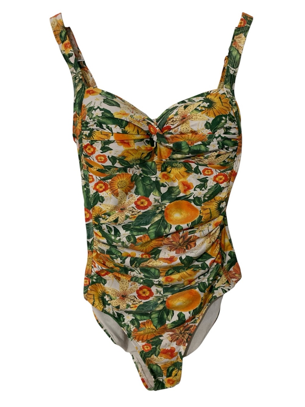 Niptuck Swim Botanical Citrus Oranges Print One Piece Swimsuit